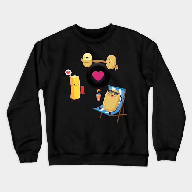 potatoes in love Crewneck Sweatshirt by GAGO5